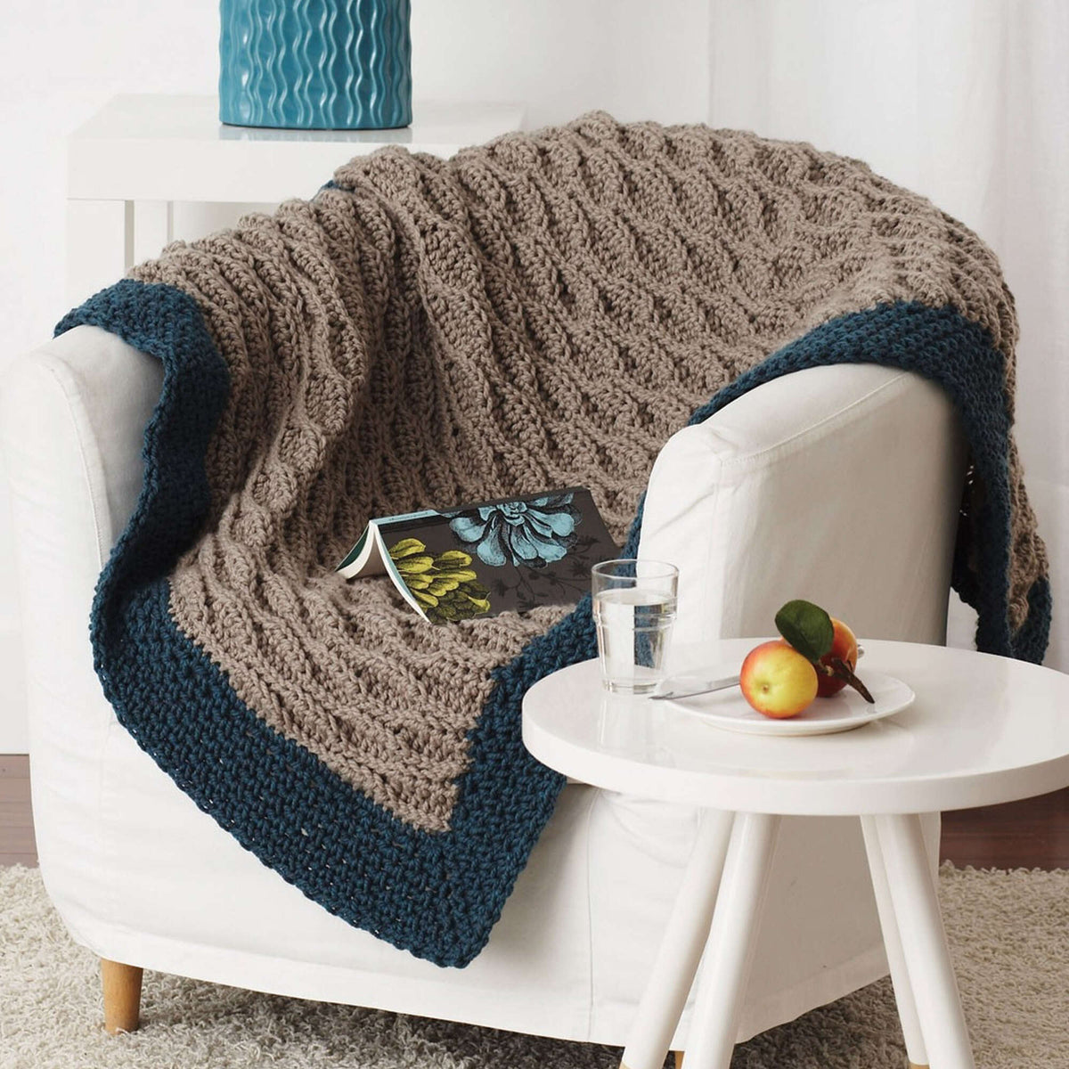 Crochet Blanket made in Bernat Softee Chunky yarn