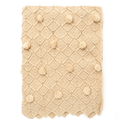 Bernat Lattice Pompom Crochet Blanket Crochet Blanket made in Bernat Super Value yarn