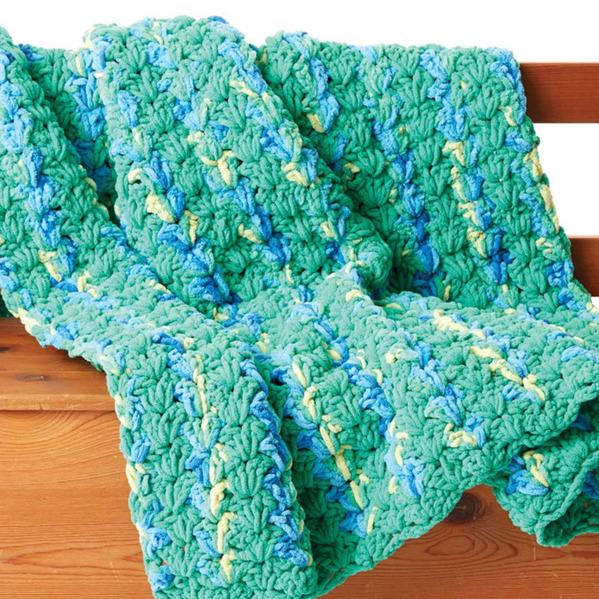 Crochet Blanket made in Bernat Blanket yarn