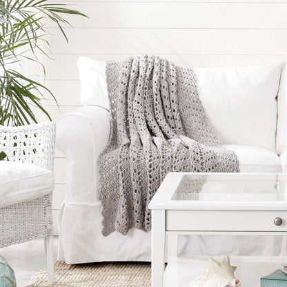 Bernat Ripples In the Sand Crochet Afghan Crochet Blanket made in Bernat Maker Home Dec yarn