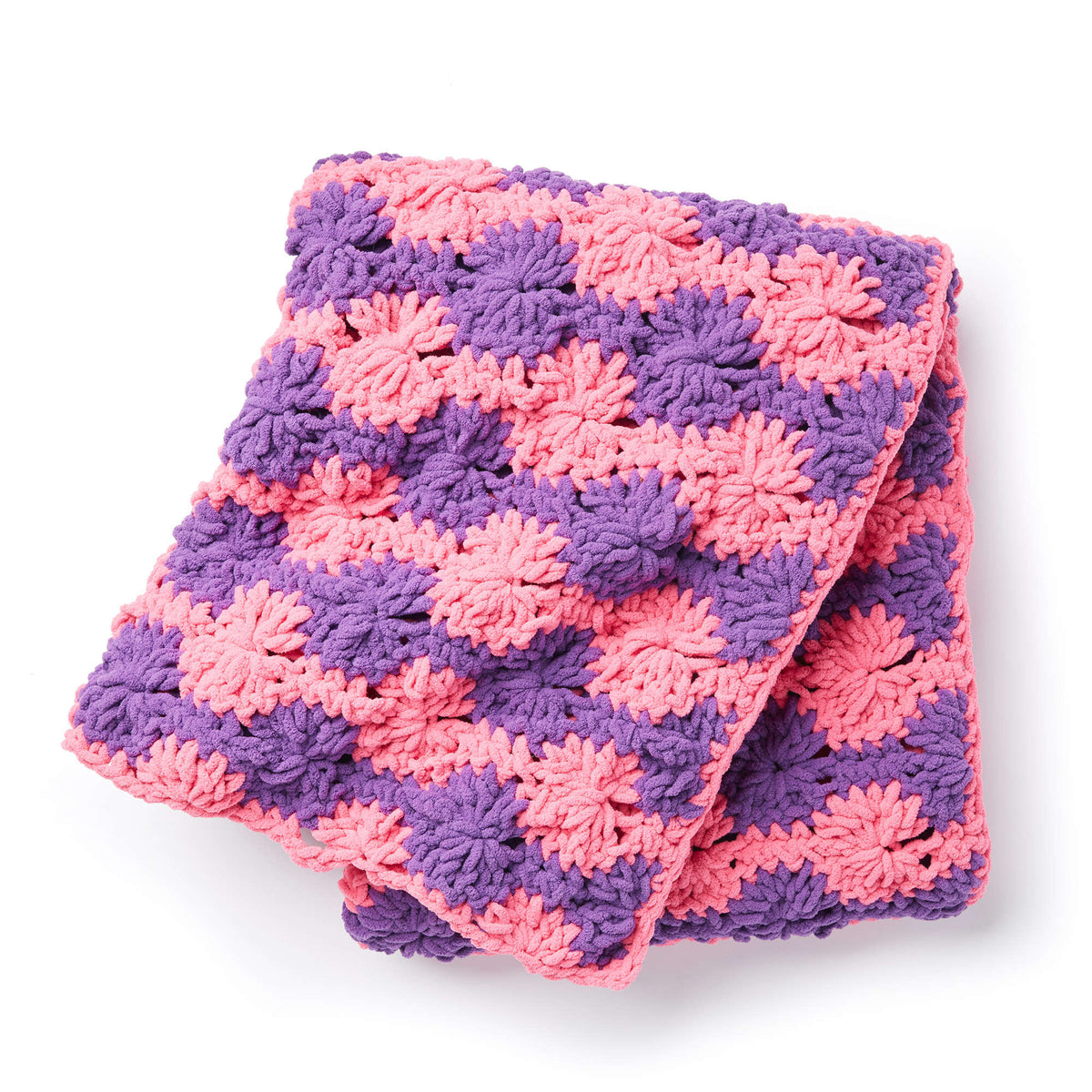 Crochet Blanket made in Bernat Blanket yarn