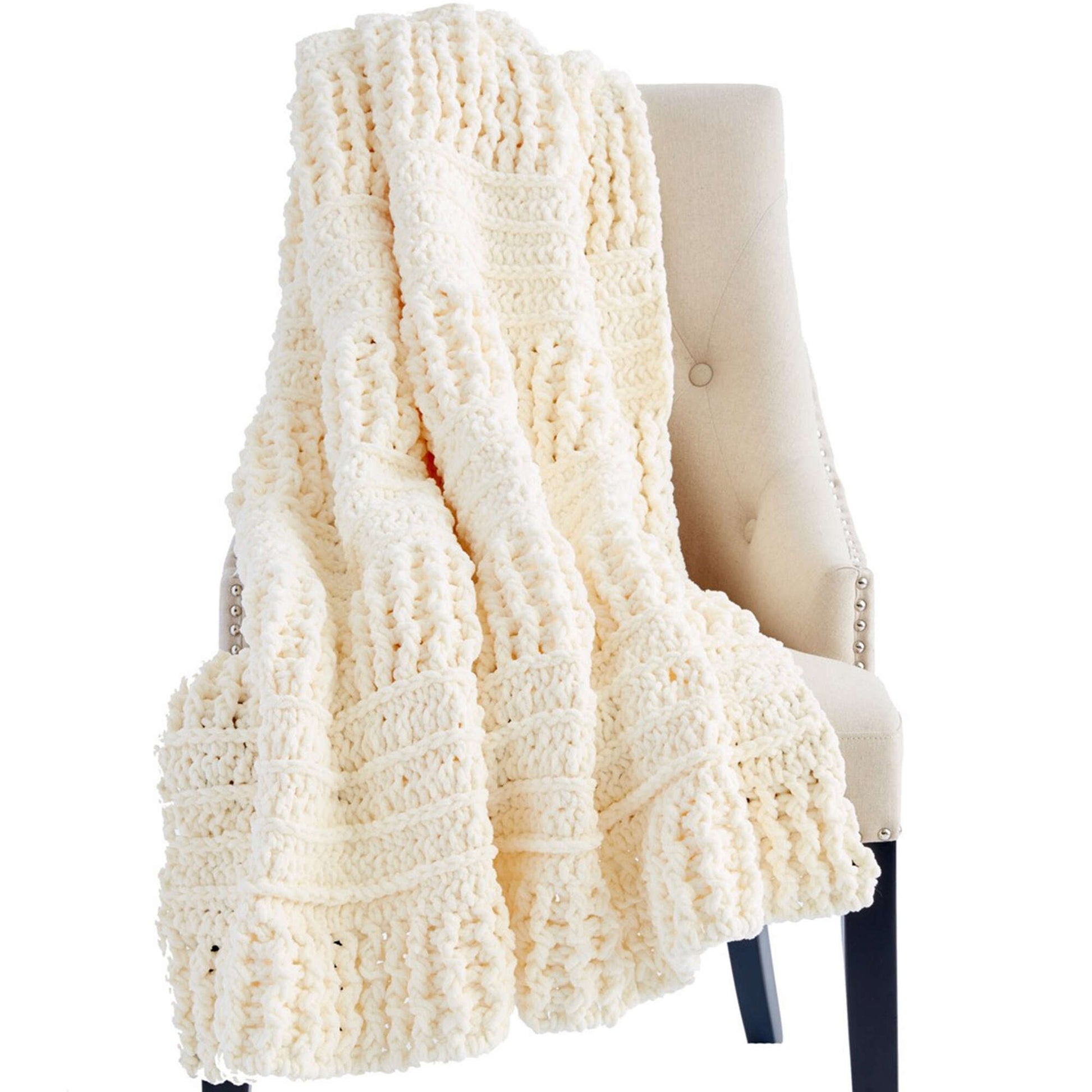 Free Bernat Here And There Crochet Blanket Pattern