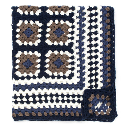 Bernat Framed Crochet Granny Throw Crochet Blanket made in Bernat Super Value yarn