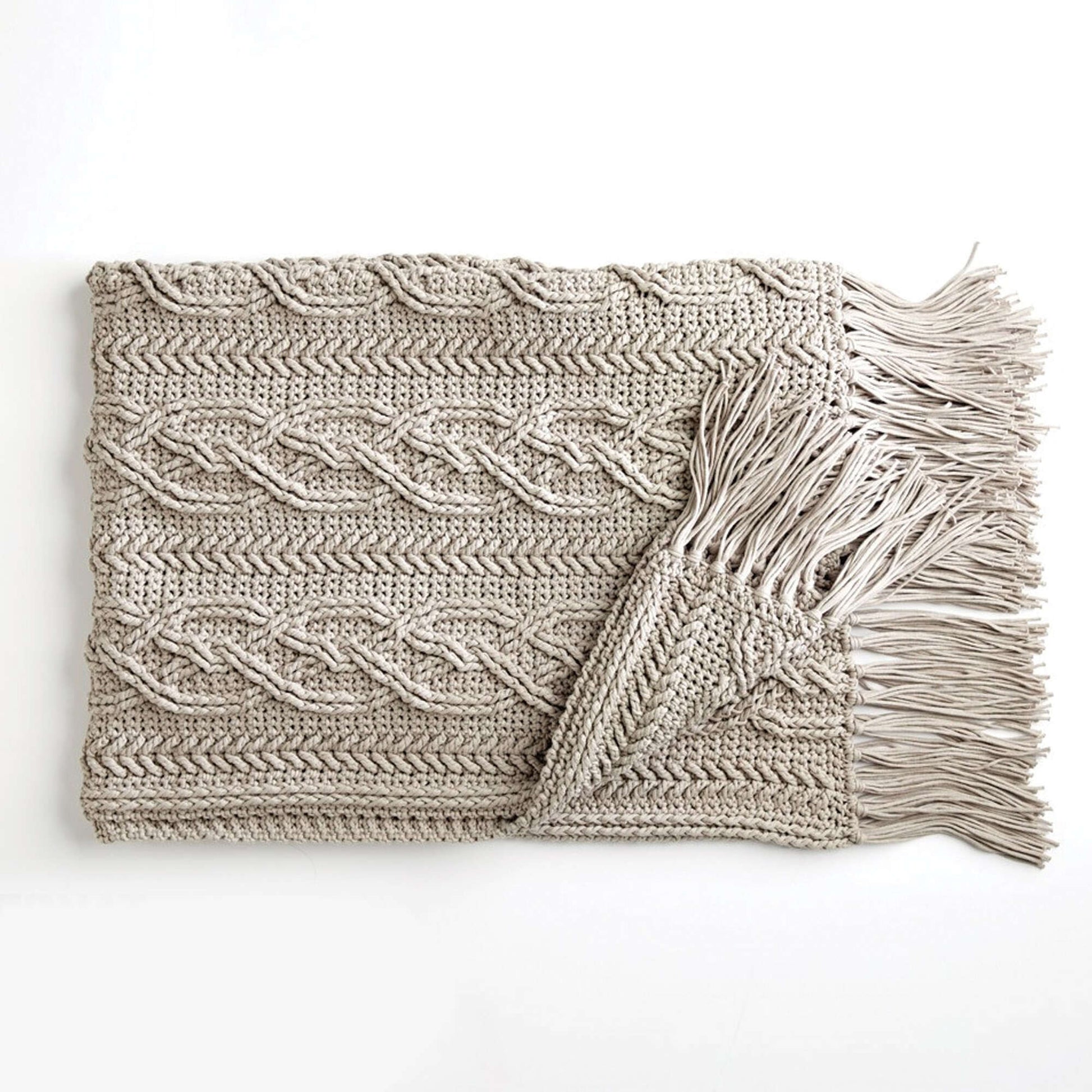 Free Bernat Crochet Cablework Blanket Pattern