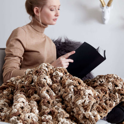 Bernat Wavy Ridge Crochet Blanket Single Size