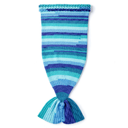 Bernat Crochet Mermaid Tail Snuggle Sack Crochet Blanket made in Bernat Pop! yarn