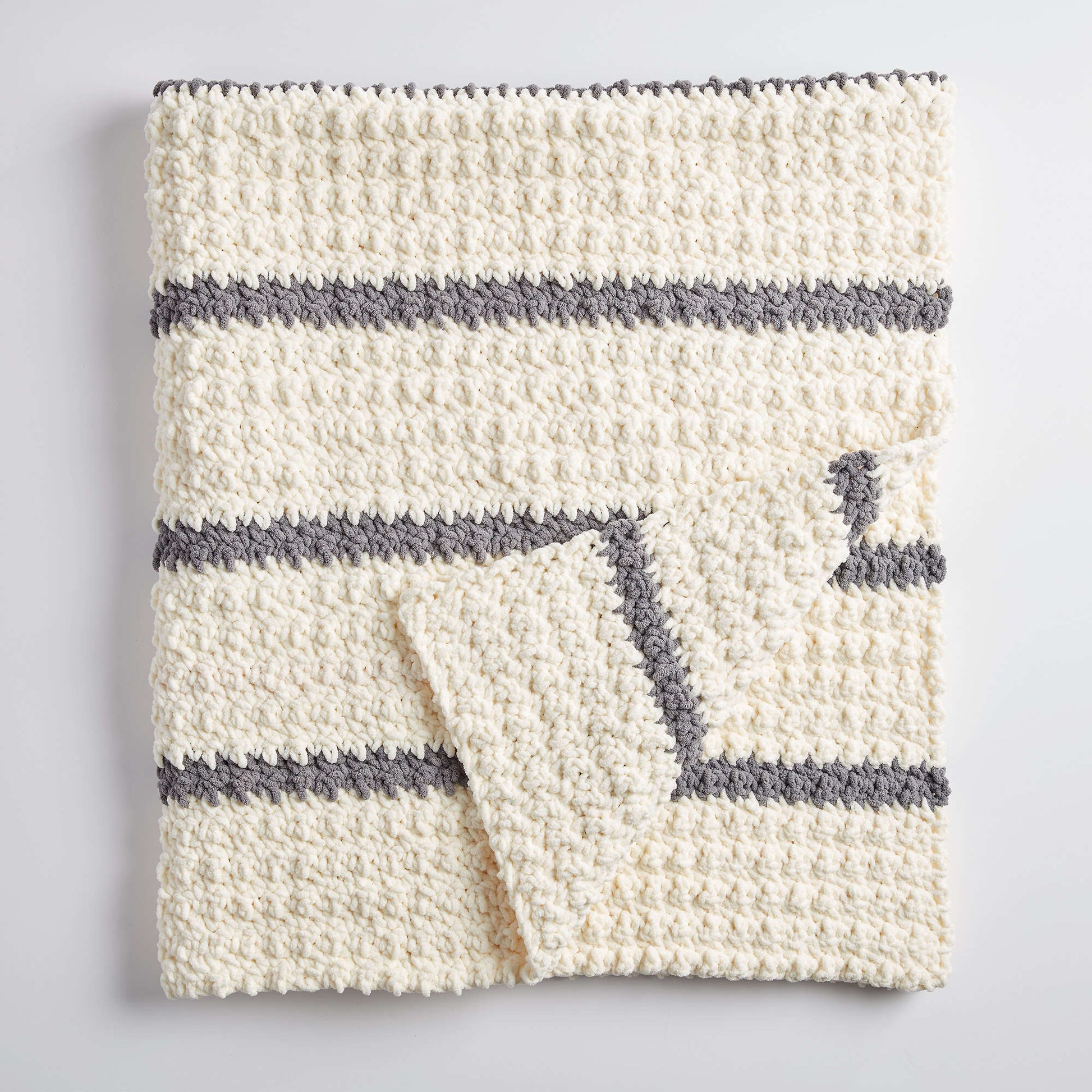 Free Bernat Pin Stripe Crochet Blanket Pattern