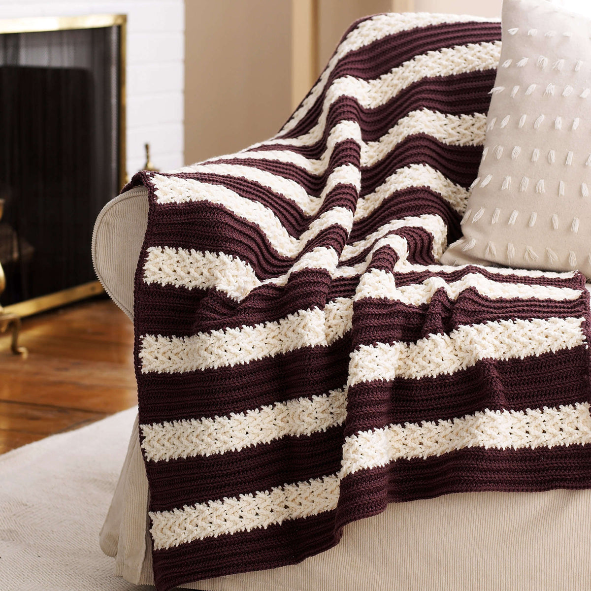 Crochet Blanket made in Bernat Super Value yarn