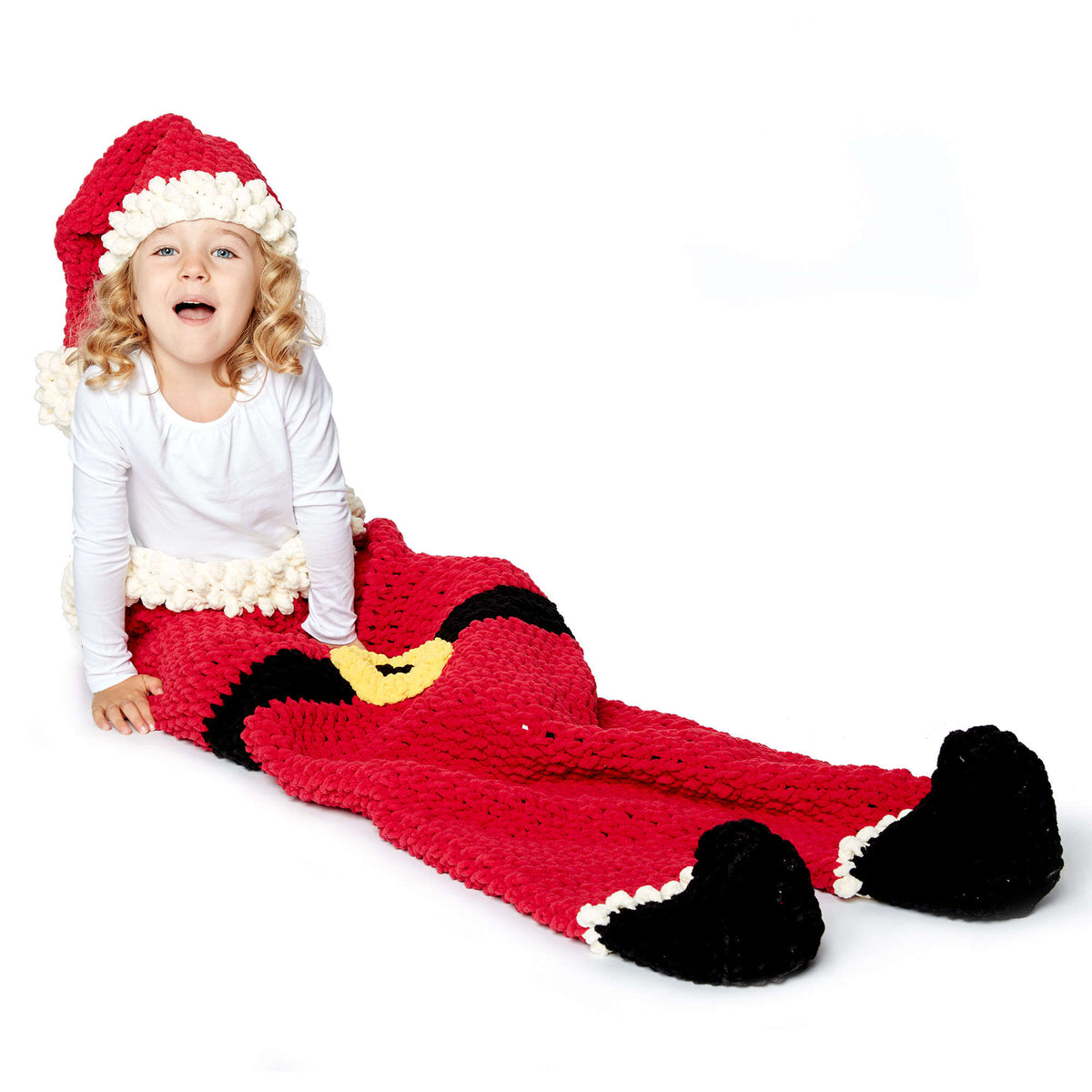 Crochet Blanket made in Bernat Blanket yarn