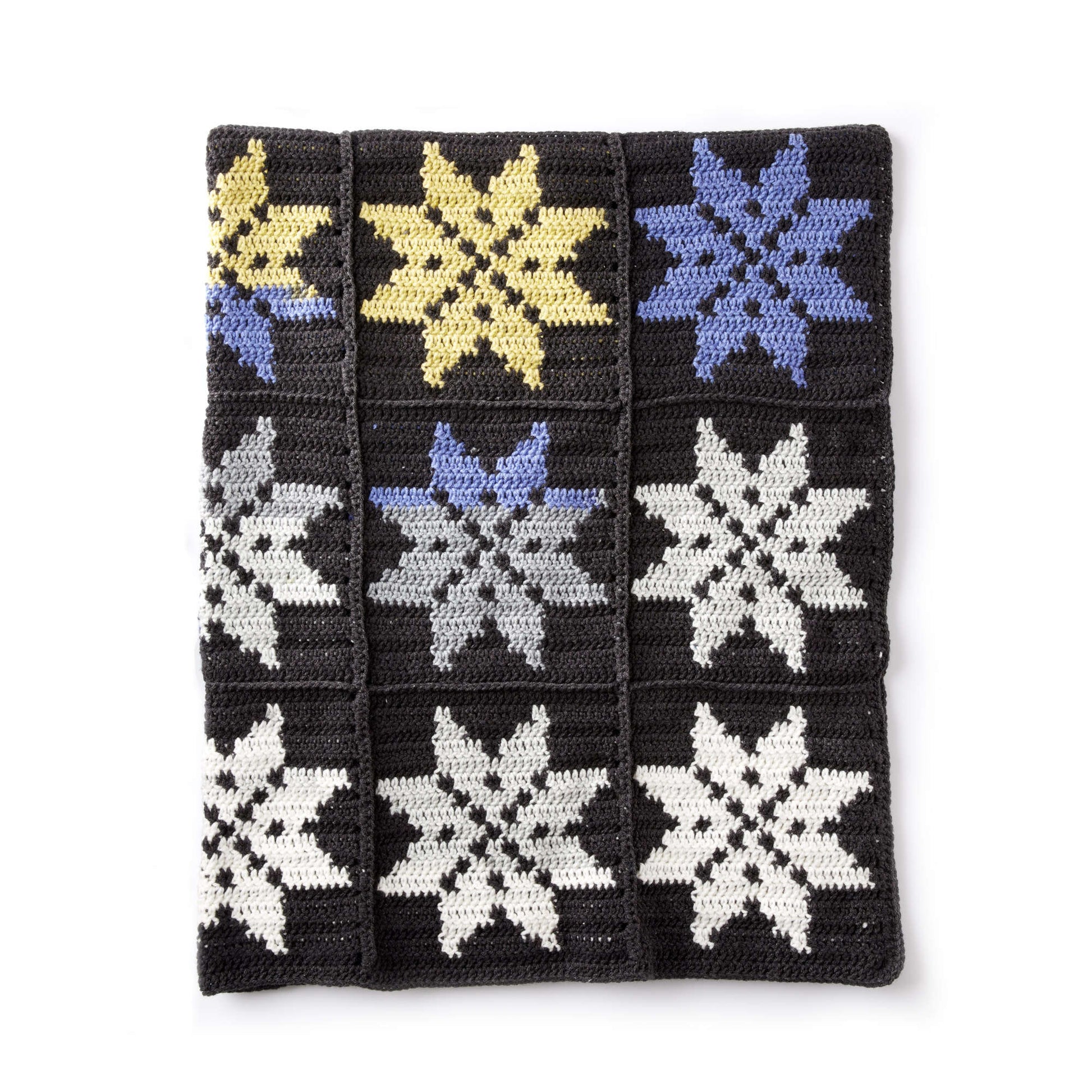 Free Bernat Snowflake Crochet Blanket Pattern