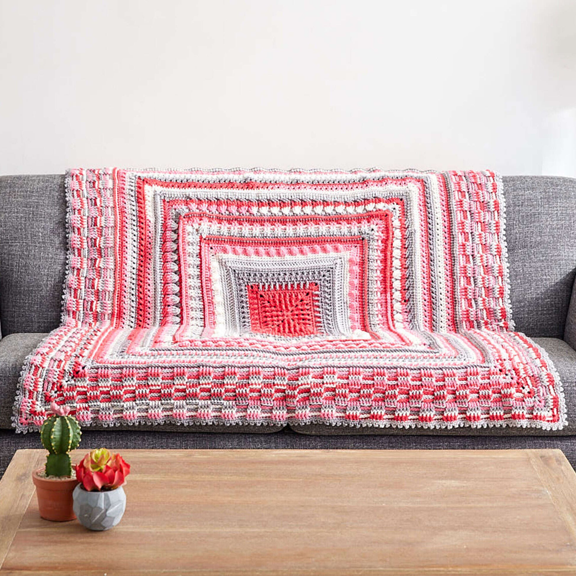 Free Bernat Crochet Study Of Texture Afghan Pattern
