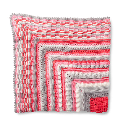 Bernat Study Of Texture Afghan Crochet Blanket made in Bernat Pop! yarn