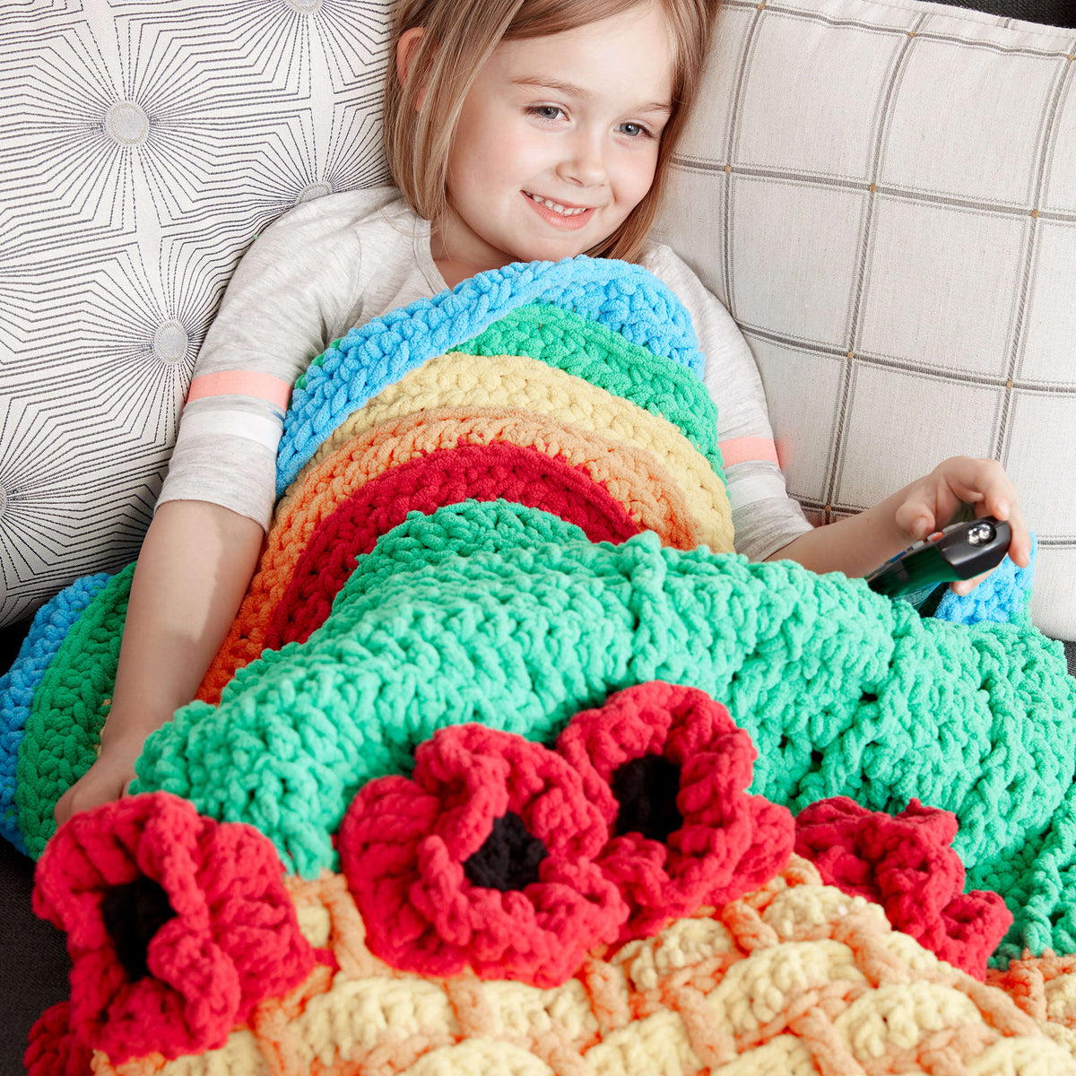 Crochet Blanket made in Bernat Baby Blanket yarn