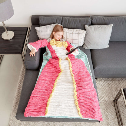 Bernat Dreamy Princess Crochet Snuggle Sack Crochet Blanket made in Bernat Baby Blanket yarn