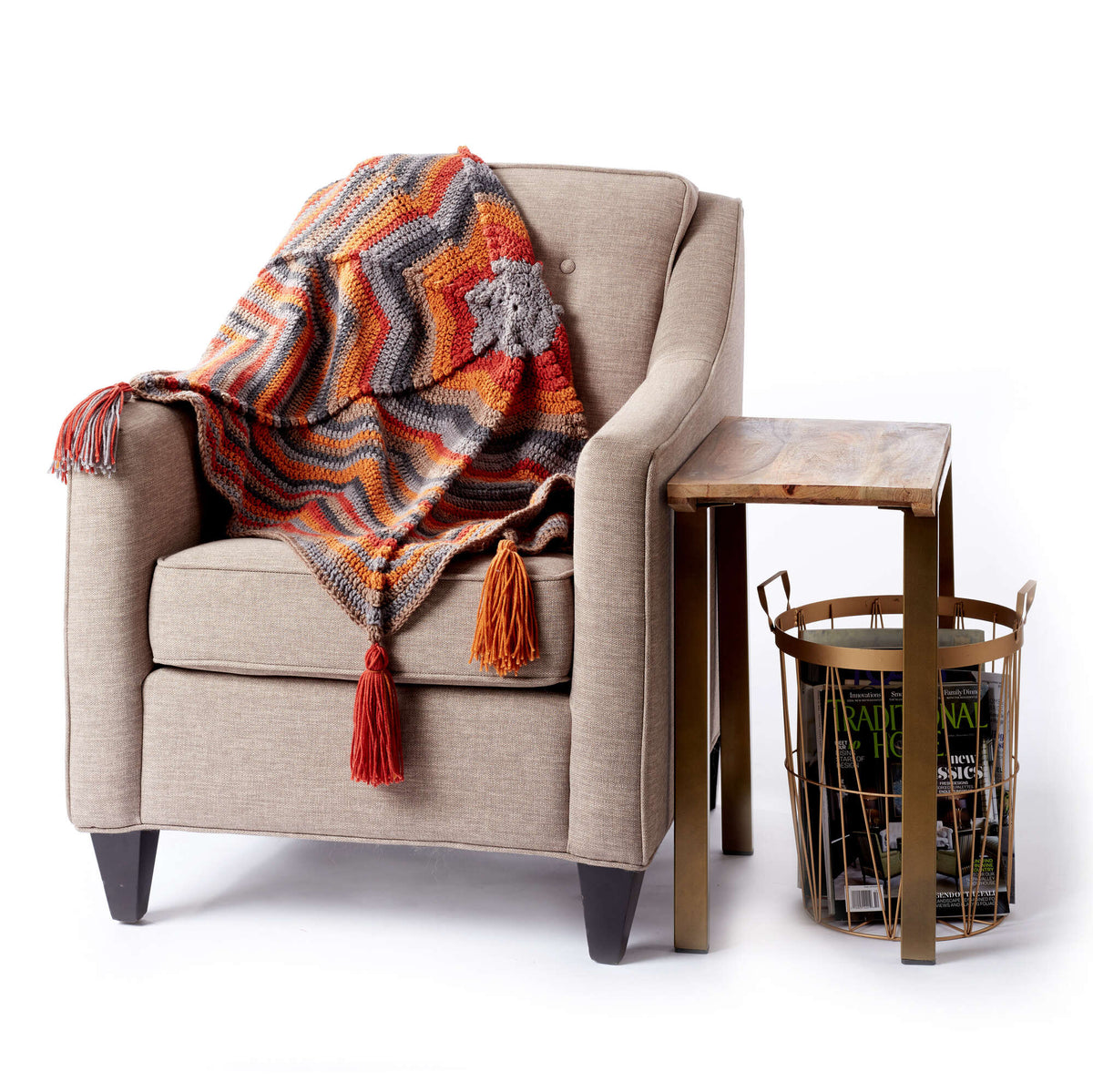 Crochet Blanket made in Bernat Super Value yarn