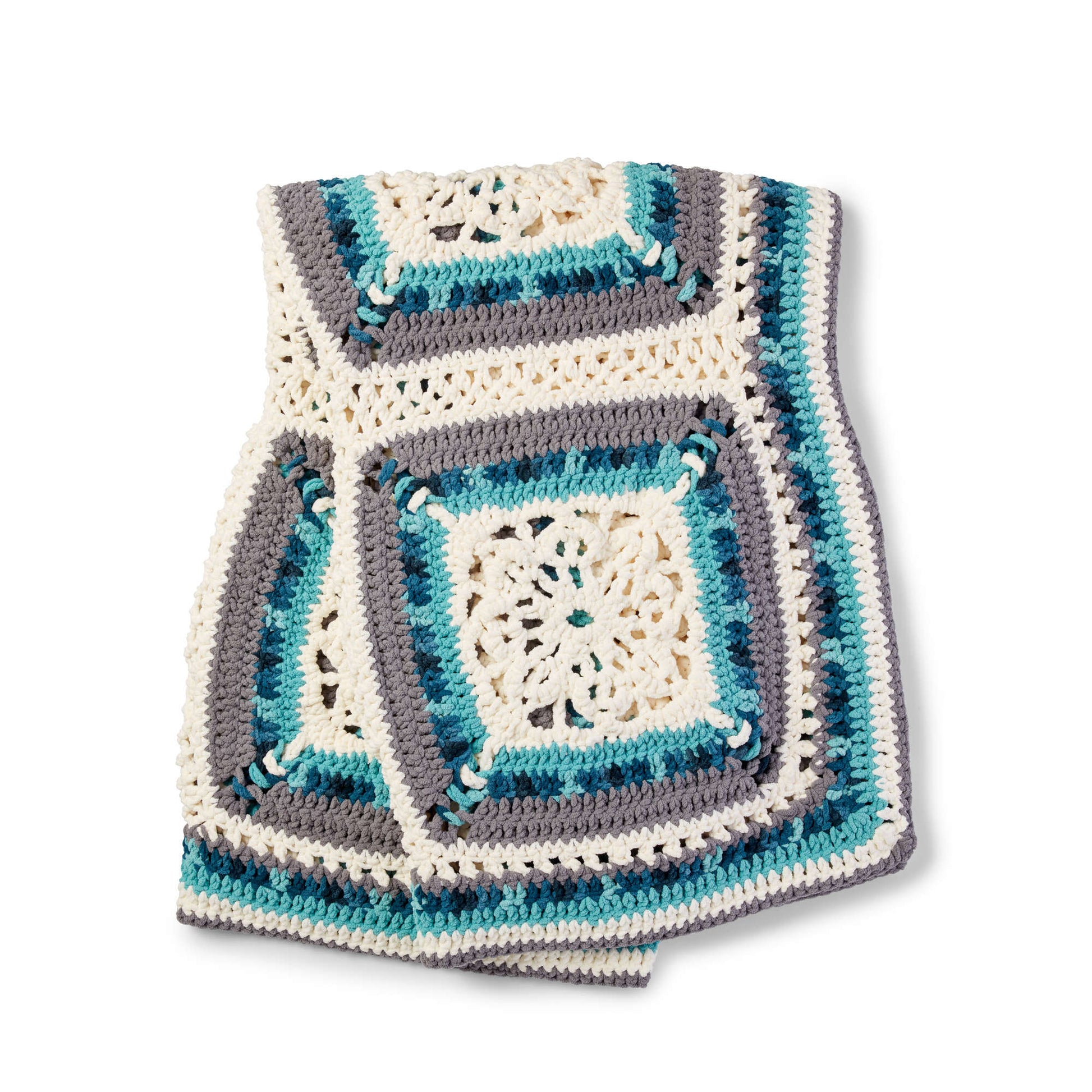Free Bernat Country Snow Window Afghan Crochet Pattern