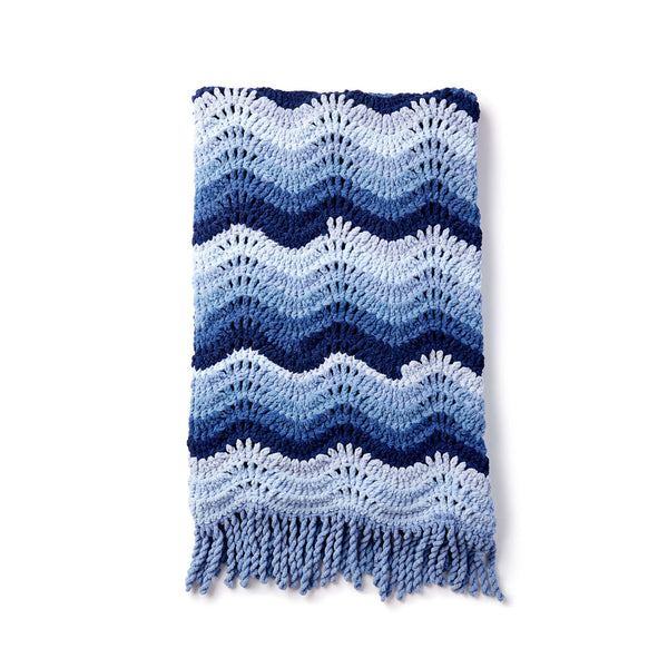 Free Easy Bernat High Tide Blanket Crochet Pattern | Yarnspirations