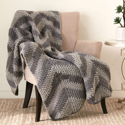 Bernat Chevron Panels Crochet Blanket Crochet Blanket made in Bernat Home Bundle yarn