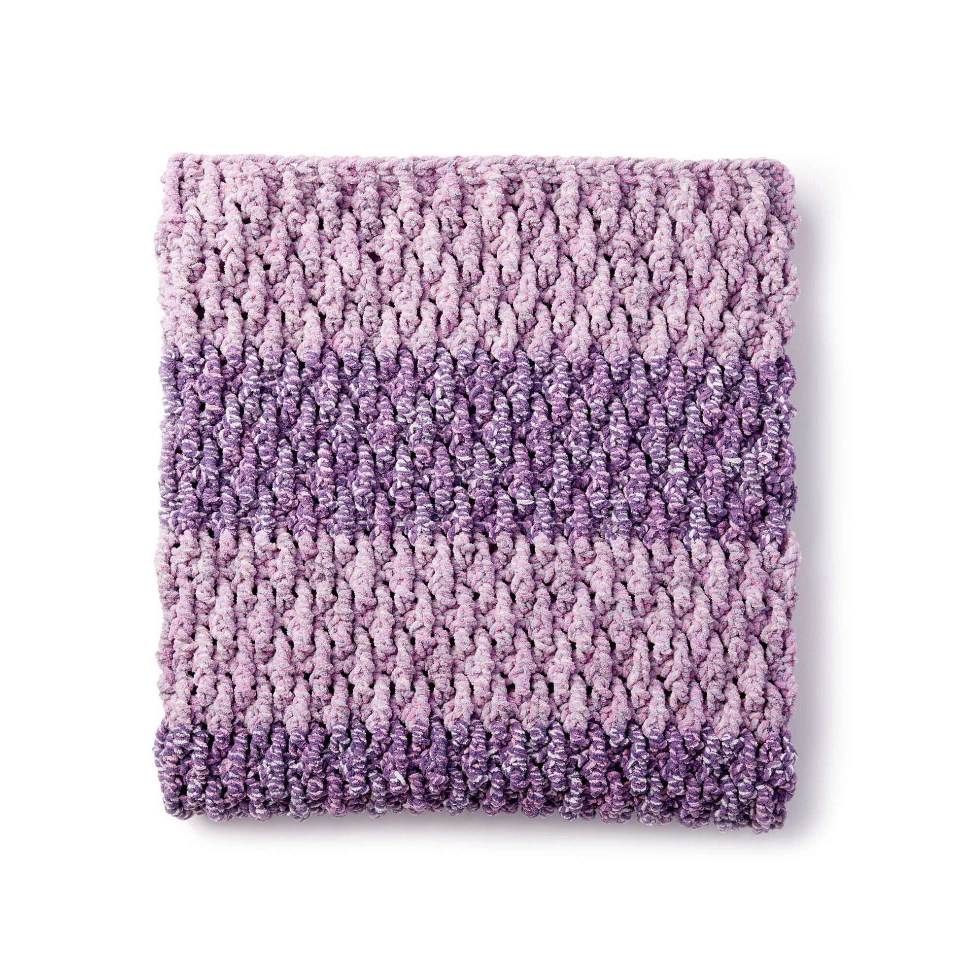 Free Bernat Textured Life Crochet Blanket Pattern