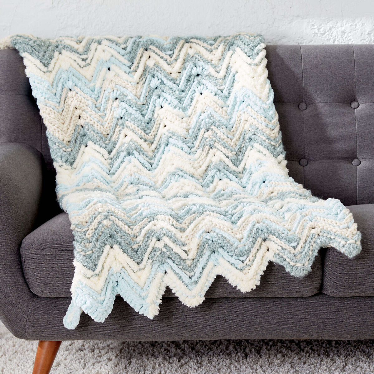 Crochet Blanket made in Bernat Home Bundle yarn