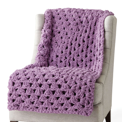 Bernat Granny Rectangle Crochet Afghan Crochet Blanket made in Bernat Blanket Extra yarn