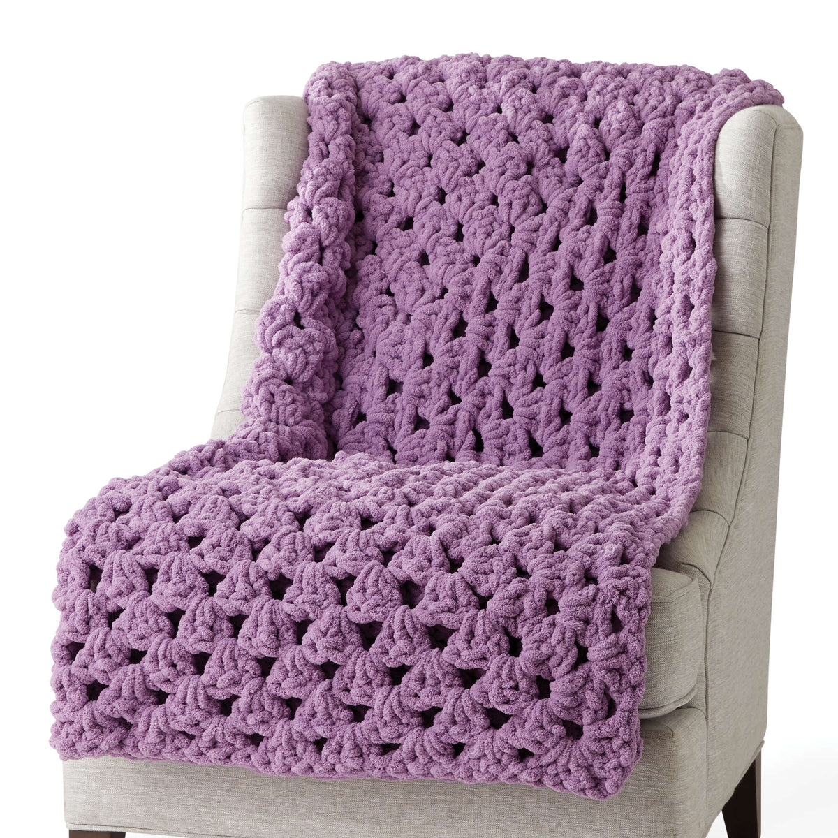 Crochet Blanket made in Bernat Blanket Extra yarn
