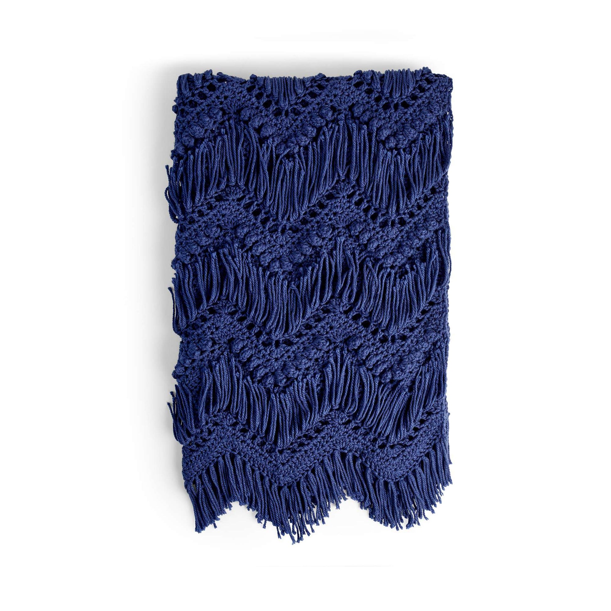 Free Bernat Bobble And Fringe Crochet Blanket Pattern