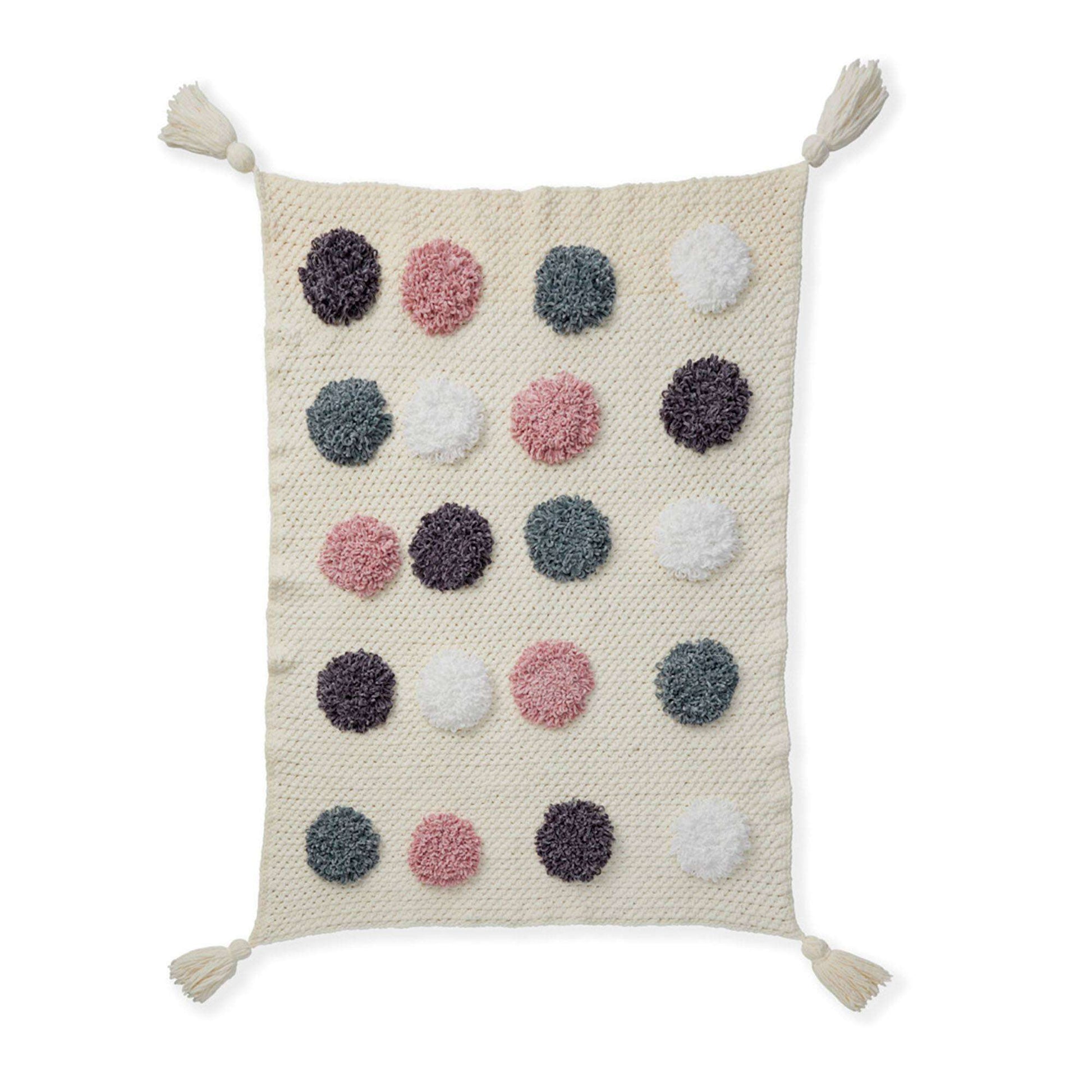 Free Bernat Loopy Dots Crochet Blanket Pattern