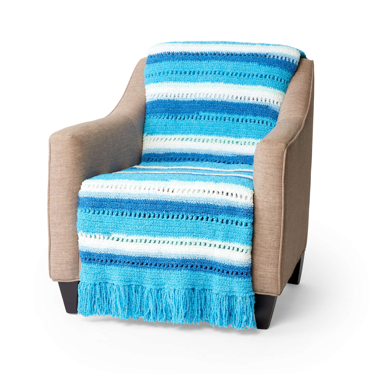 Crochet Blanket made in Bernat Blanket Breezy yarn