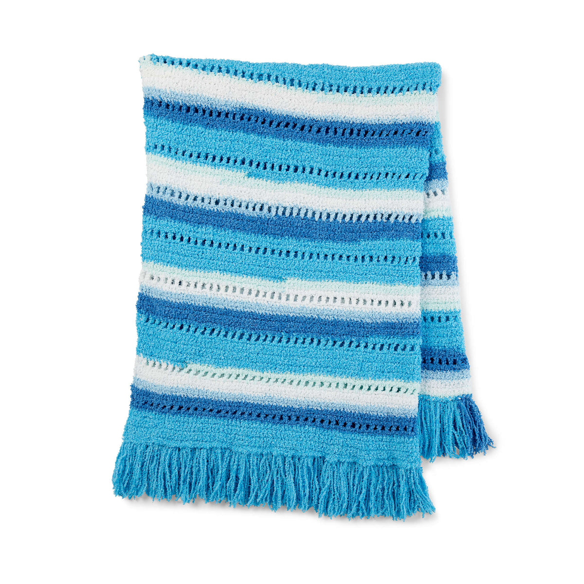 Crochet Blanket made in Bernat Blanket Breezy yarn