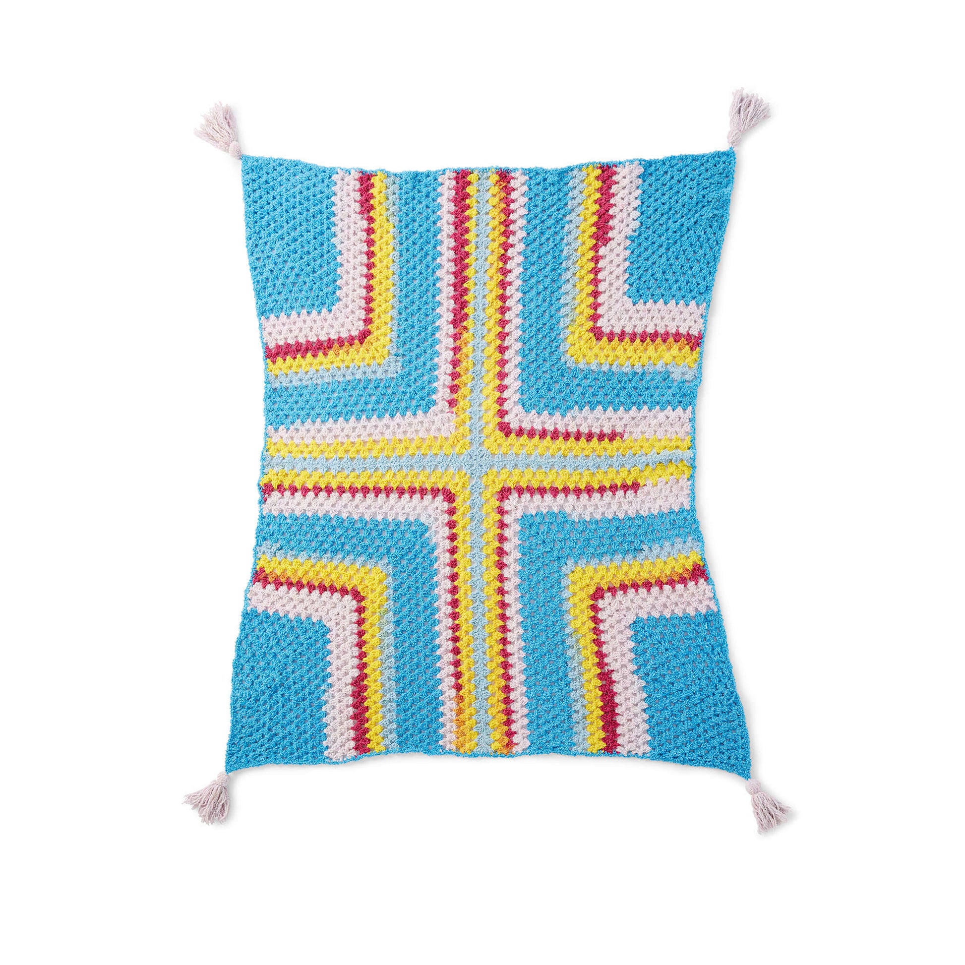 Free Bernat Mitered In The Middle Crochet Blanket Pattern
