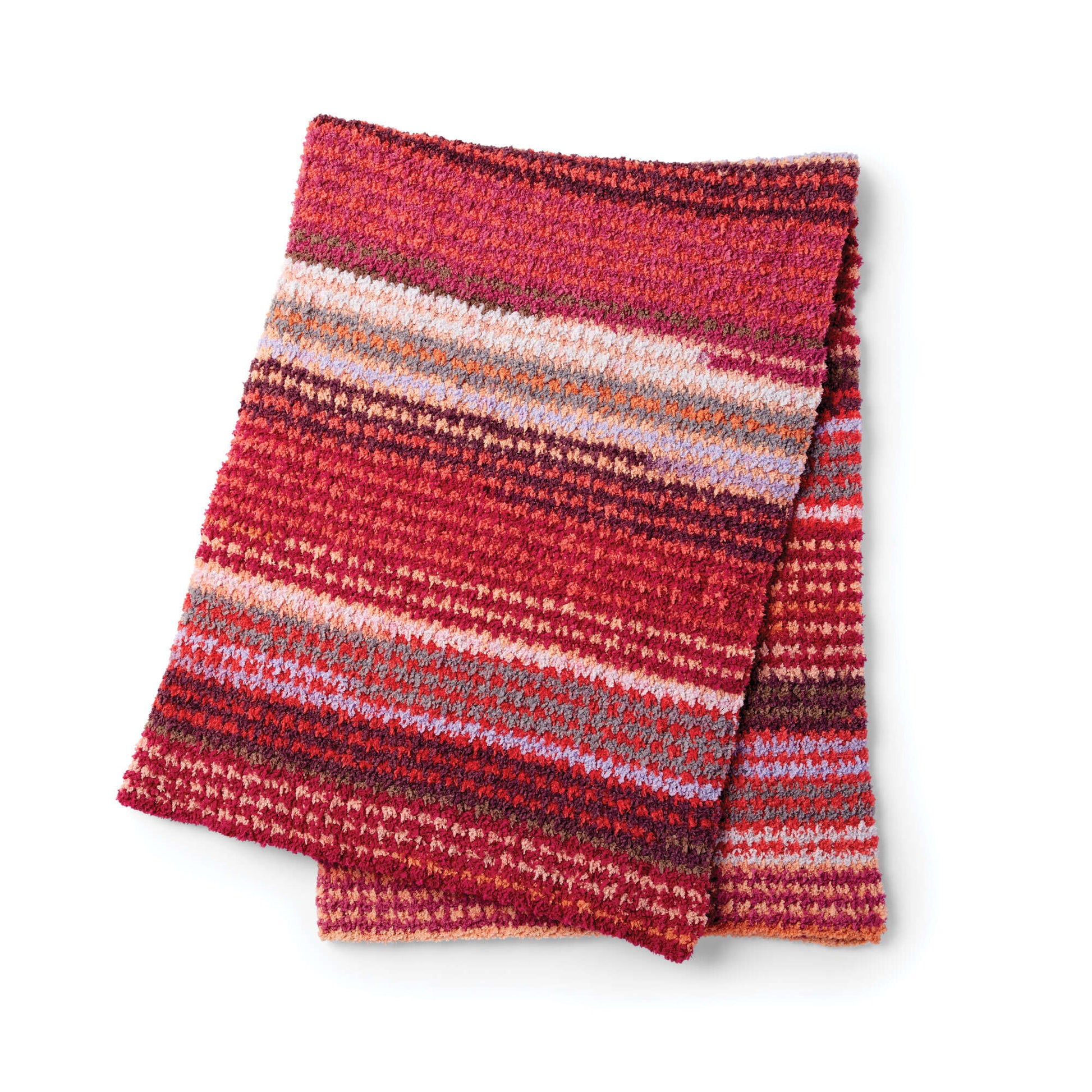 Free Bernat Striping Houndstooth Crochet Blanket Pattern