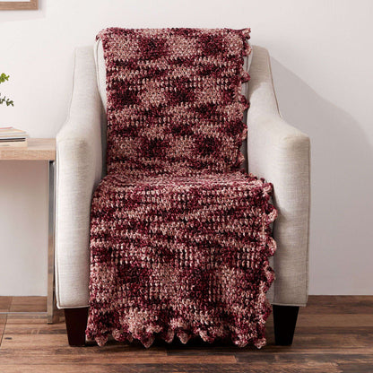 Bernat Fanfare Crochet Afghan Crochet Blanket made in Bernat Crushed Velvet yarn