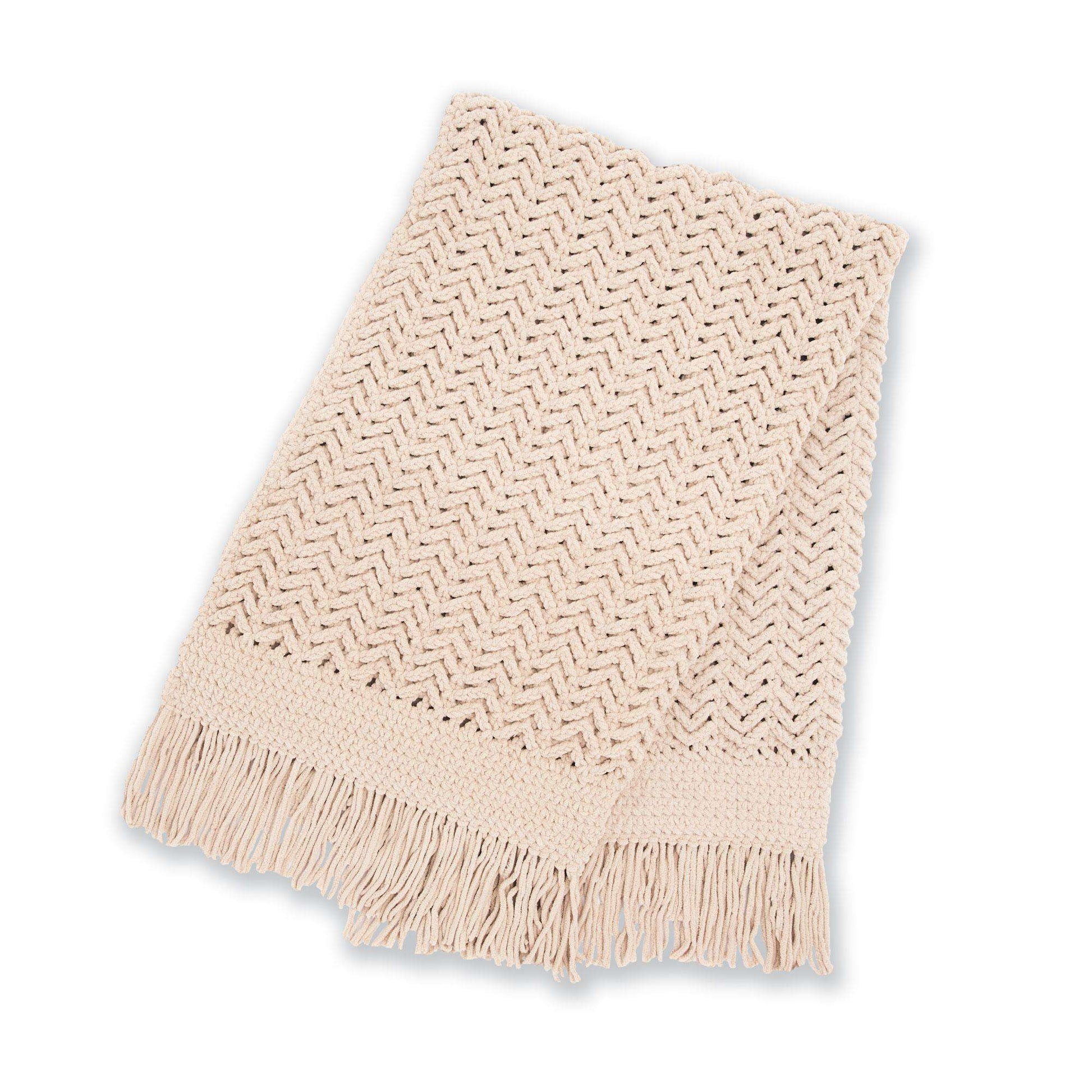 Free Bernat Herringbone Crochet Blanket Pattern