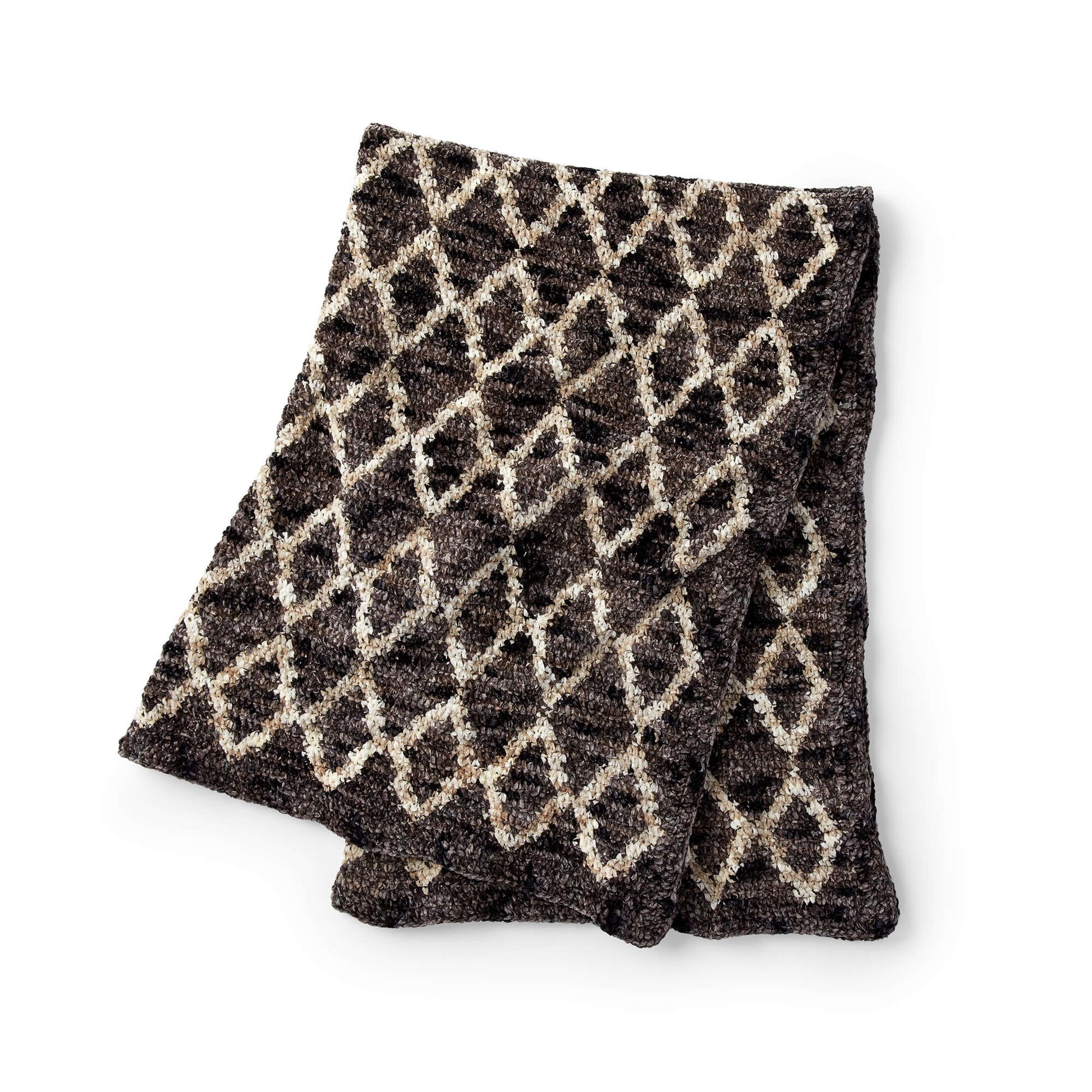 Free Bernat Trellis Crochet Blanket Pattern