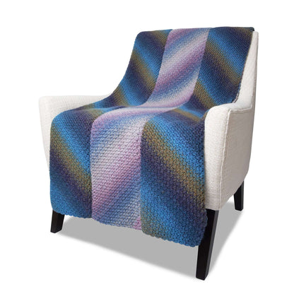 Bernat Chevron Panels Blanket to Crochet Crochet Blanket made in Bernat Wavelength yarn