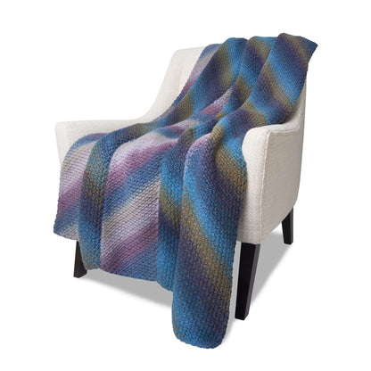 Bernat Chevron Panels Blanket to Crochet Crochet Blanket made in Bernat Wavelength yarn