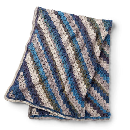 Bernat Radiating Rectangles Crochet Blanket Crochet Blanket made in Bernat Wavelength yarn