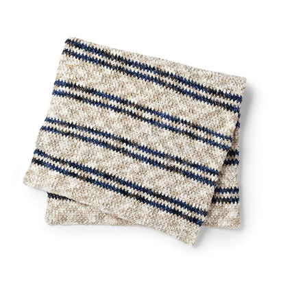 Bernat Moss Stitch Stripes Crochet Blanket Crochet Blanket made in Bernat Crushed Velvet yarn
