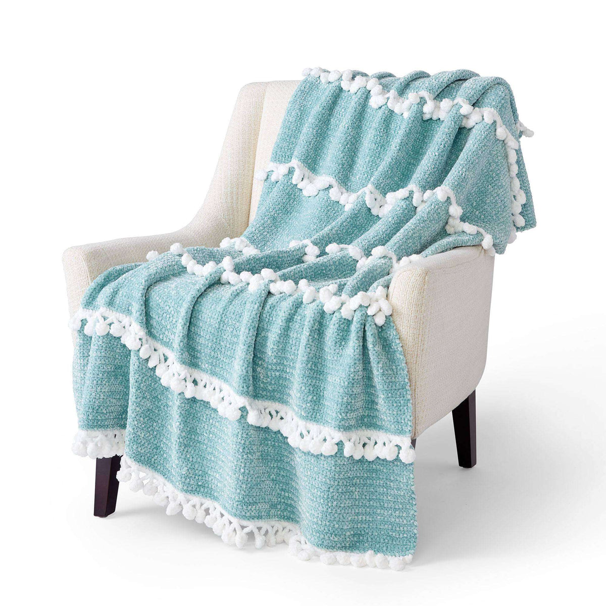 Crochet Blanket made in Bernat Velvet yarn