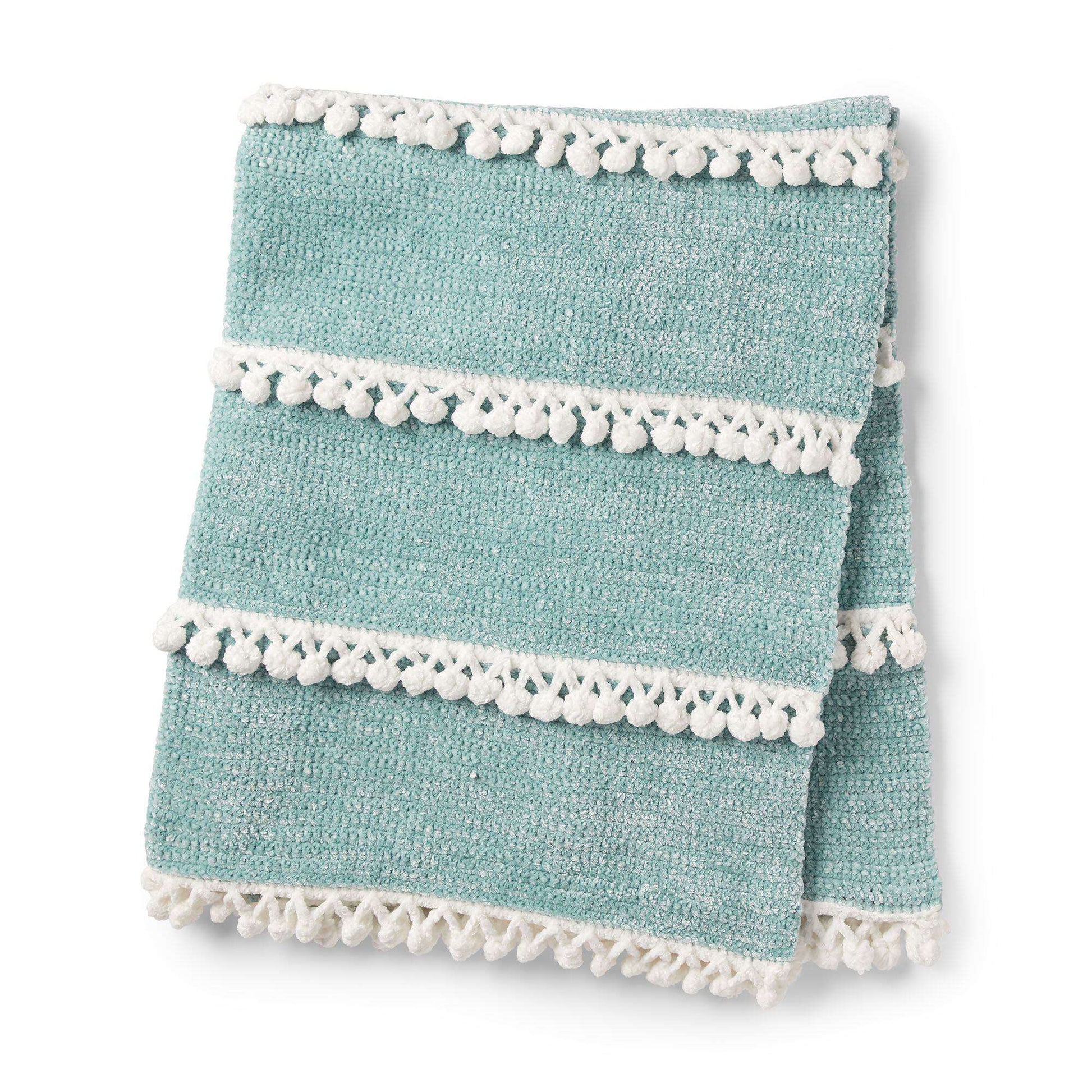 Free Bernat Bobbly Fringe Crochet Blanket Pattern