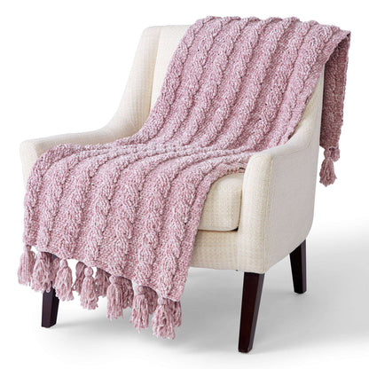Bernat Velvet Cable Crochet Blanket Single Size