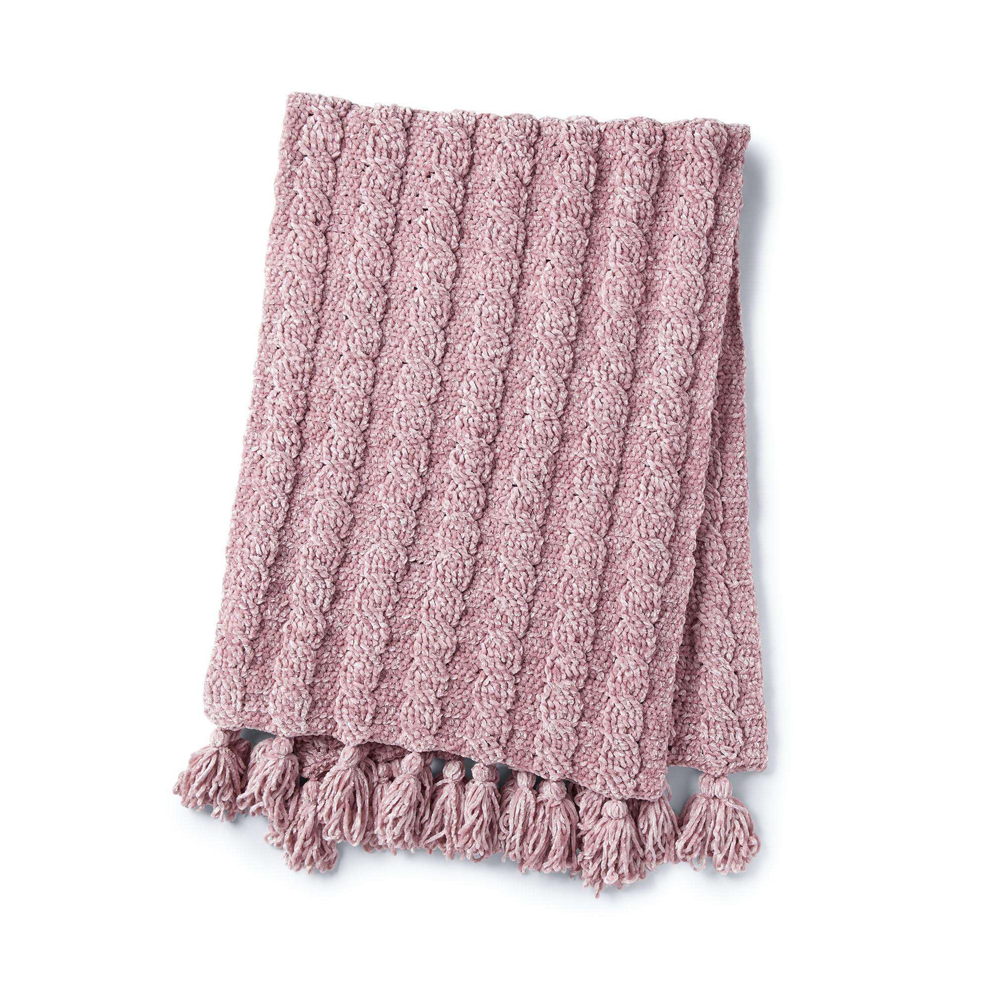 Free Bernat Velvet Cable Crochet Blanket Pattern