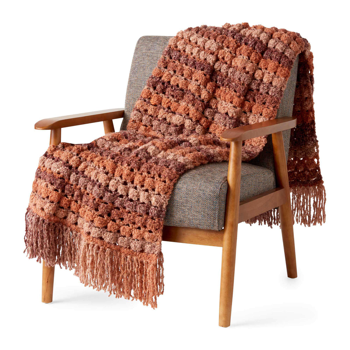 Crochet Blanket made in Bernat Toasty yarn