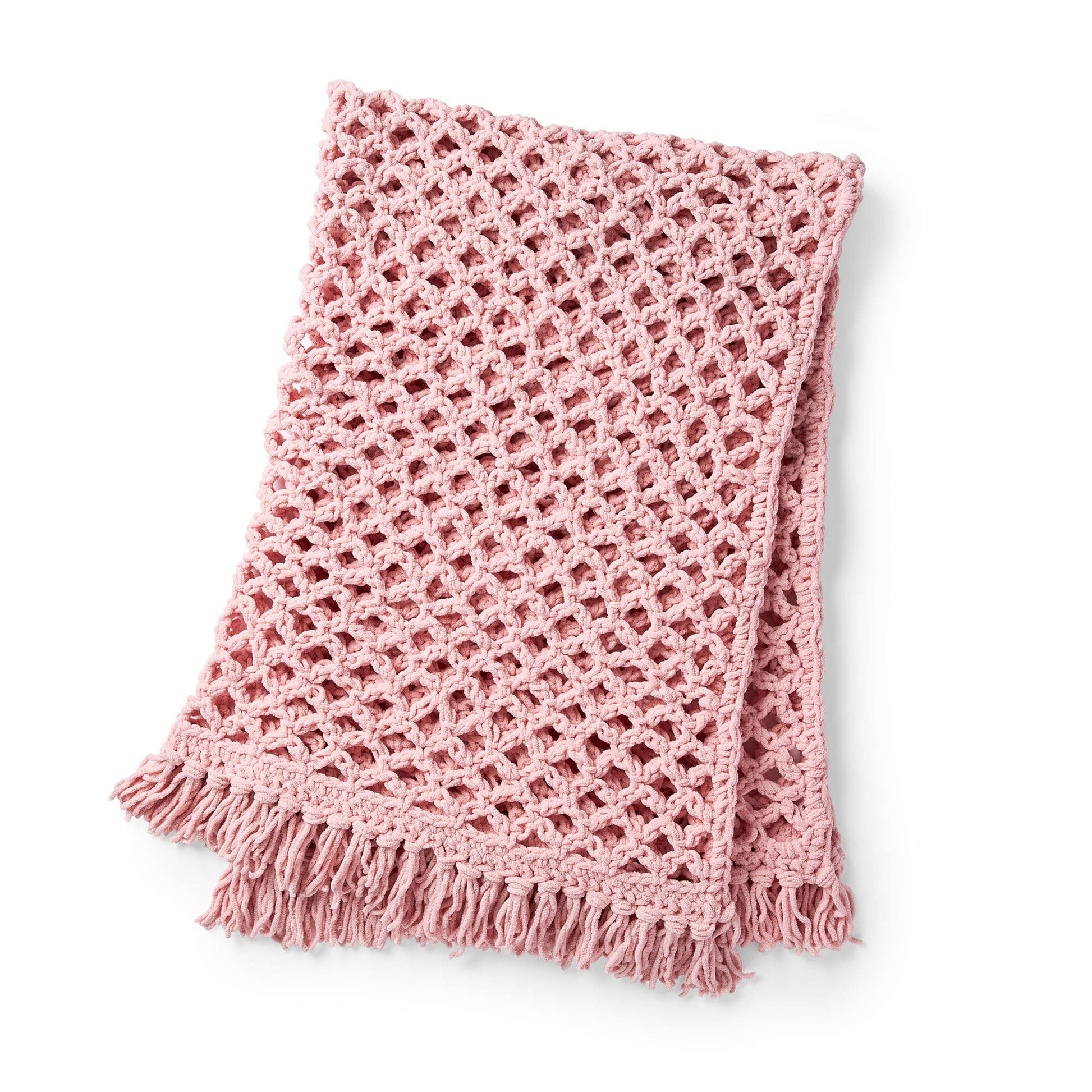 Free Bernat Love Knot Crochet Blanket Pattern