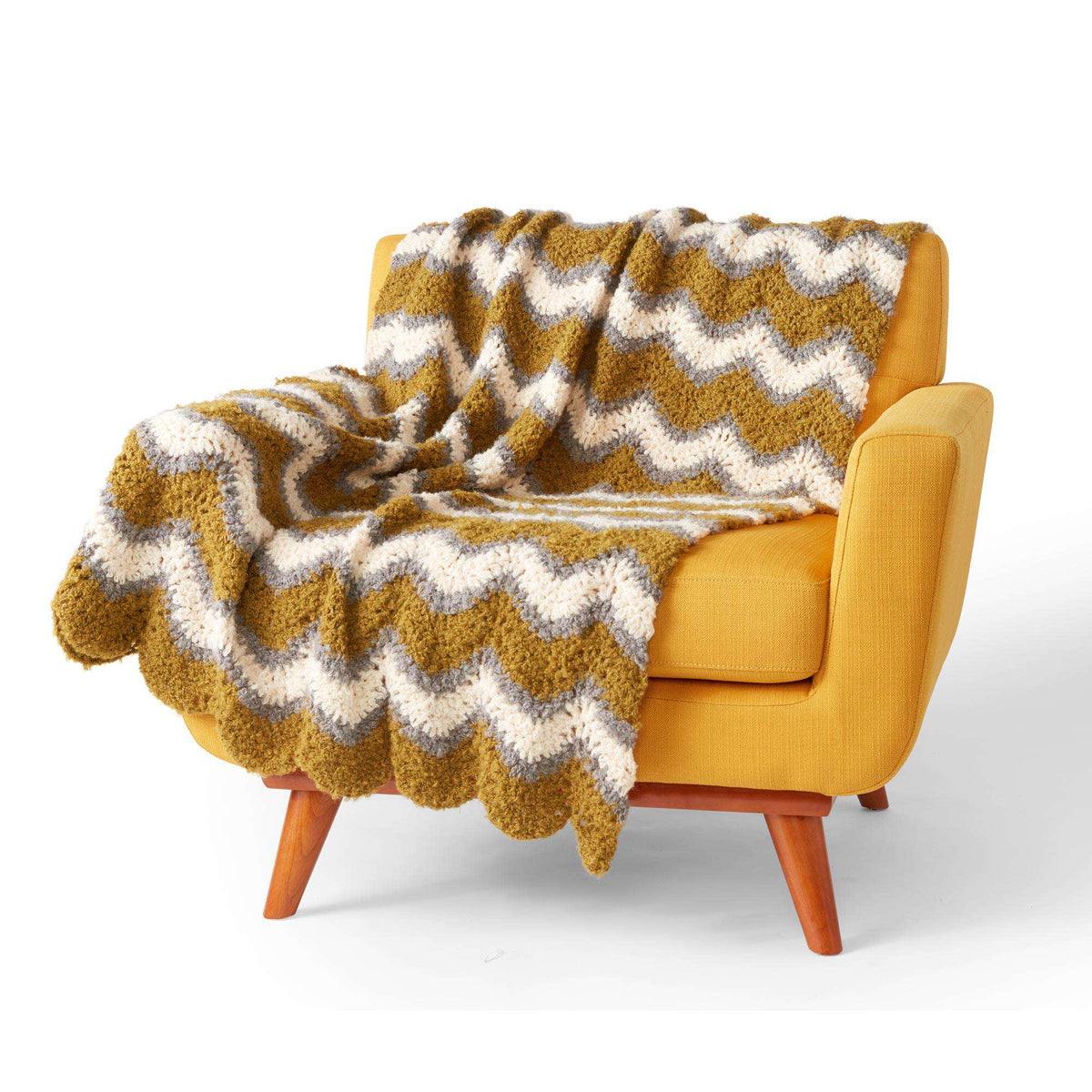 Crochet Blanket made in Bernat Freesia yarn