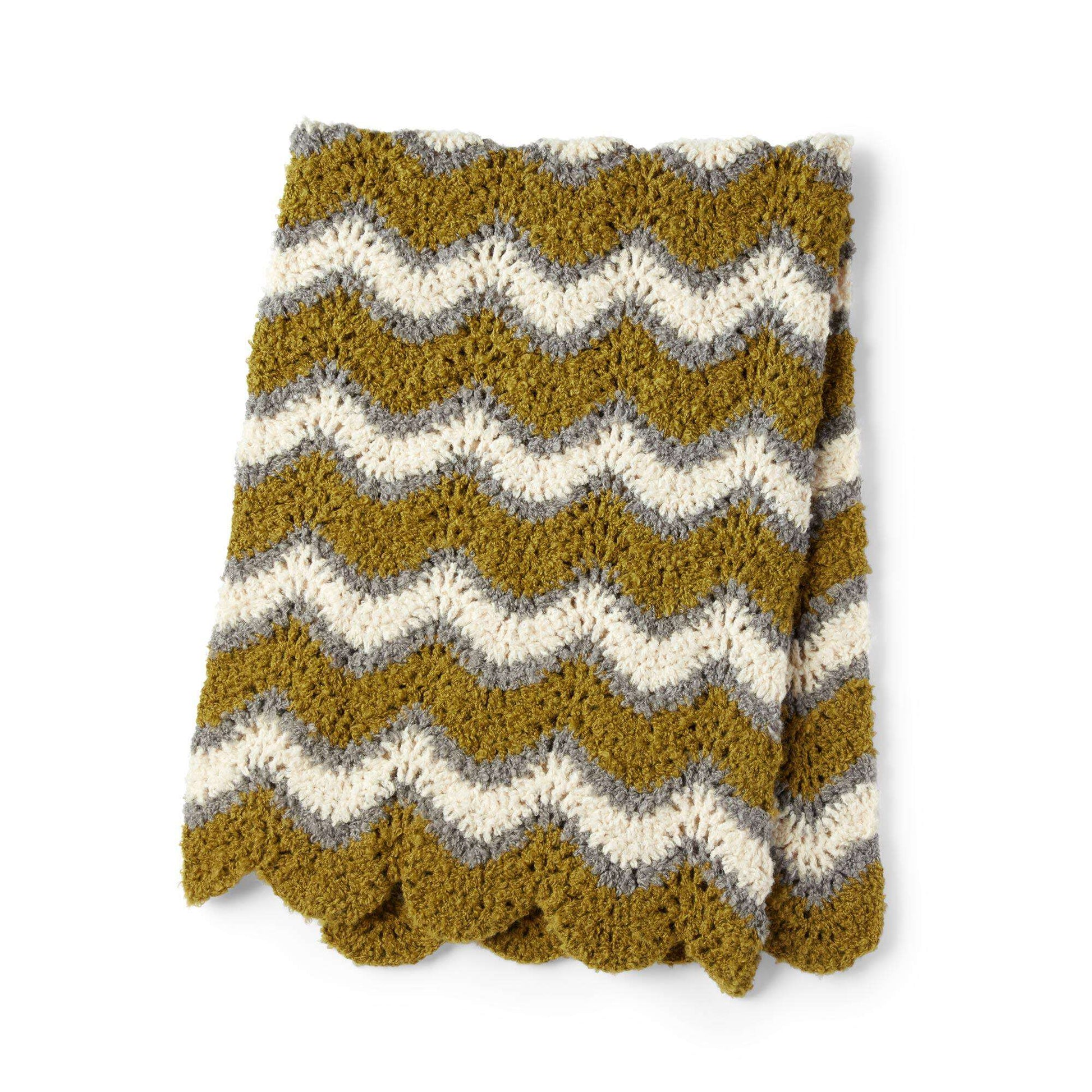 Free Bernat Foamy Waves Crochet Blanket Pattern