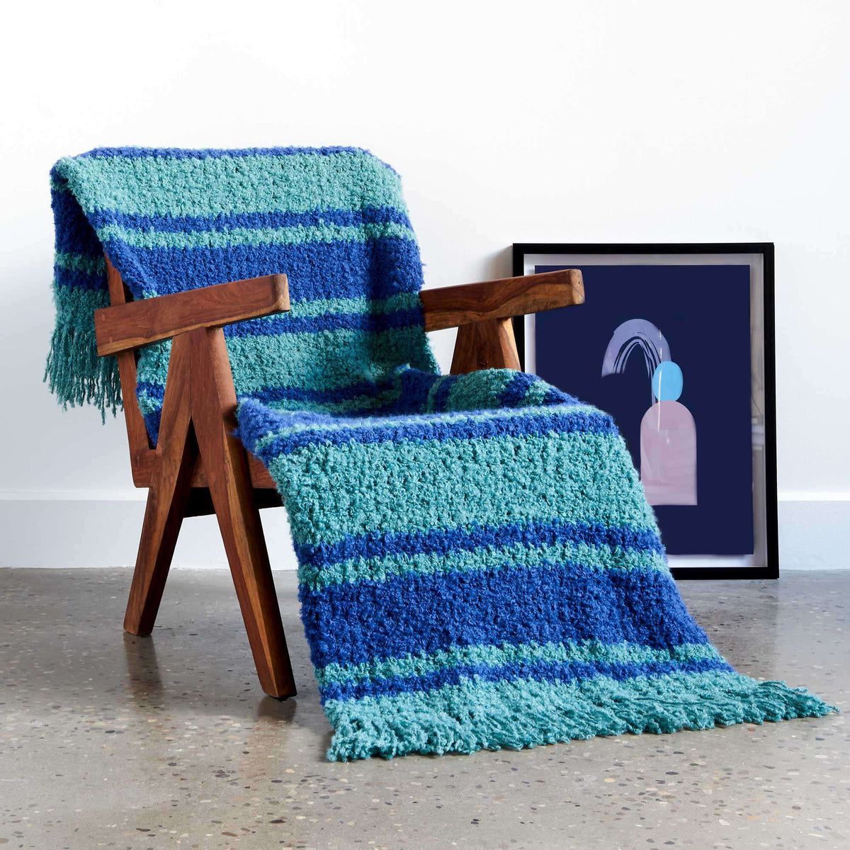 Crochet Blanket made in Bernat Freesia yarn