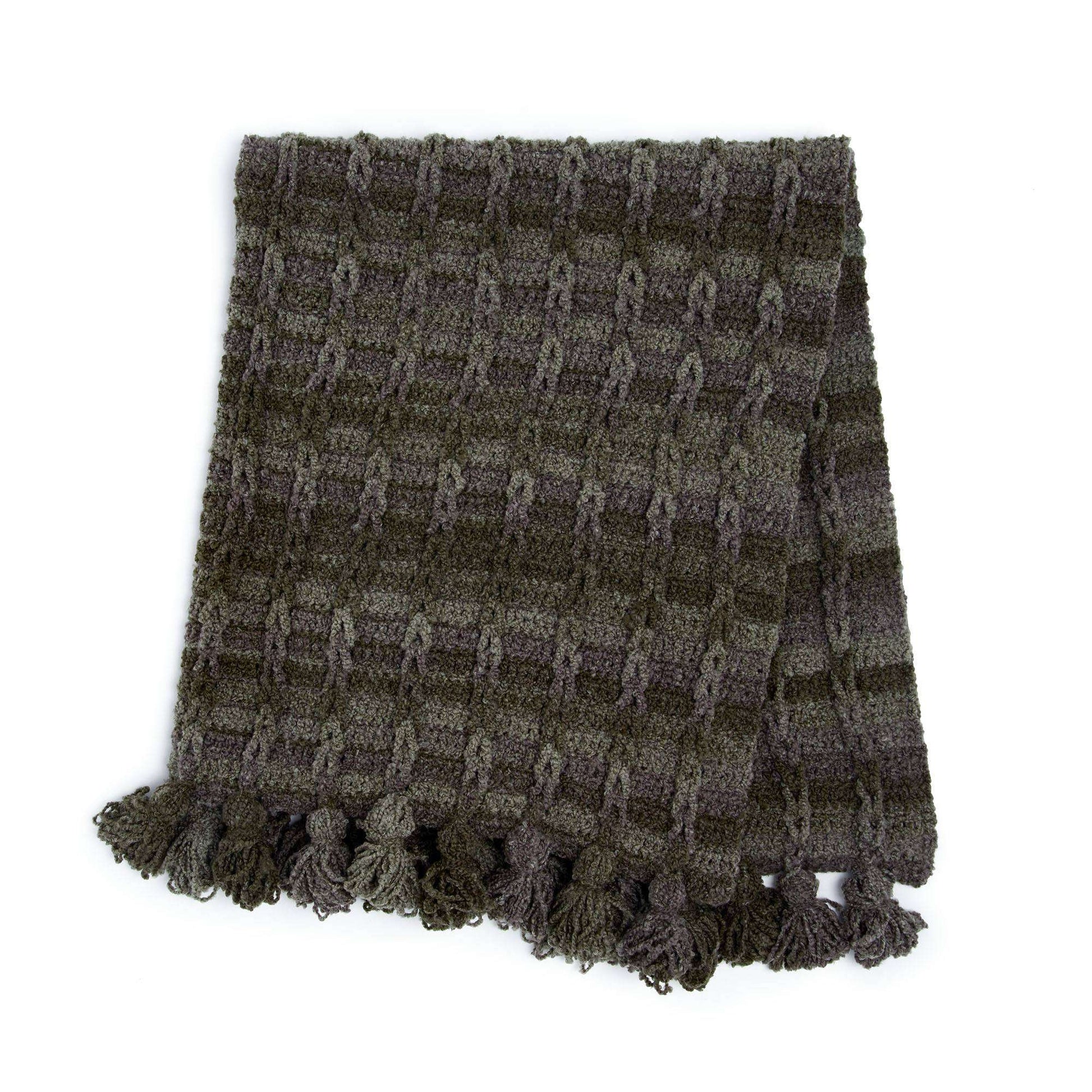 Free Bernat Braided Loops Crochet Blanket Pattern