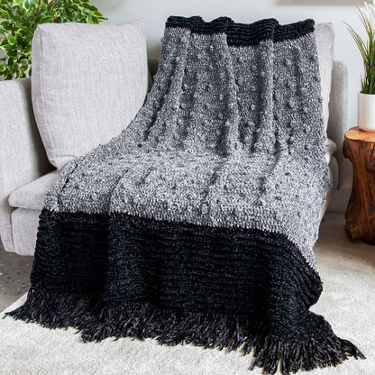 Bernat Crochet Bobble Pop Blanket Crochet Blanket made in Bernat Velvet yarn
